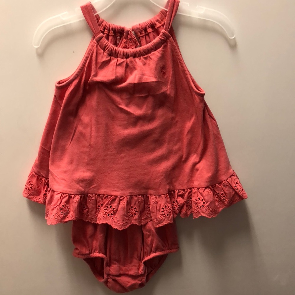 Ralph Lauren open back body suit size 12m